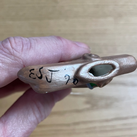 Vintage Ceramic Mouse Christmas Ornament Handmade Mice On Skis Skiing 1990 3" - Picture 3 of 6